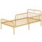 Twin Size Metal Bed Frame with Headboard Included Safety Side Guardrails